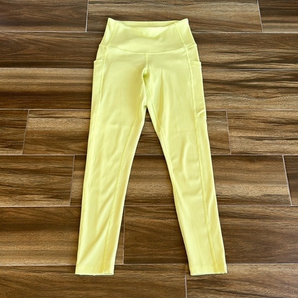 Z By Zella Ribbed Daily Pocket Leggings in Yellow, XS - Picture 2 of 12
